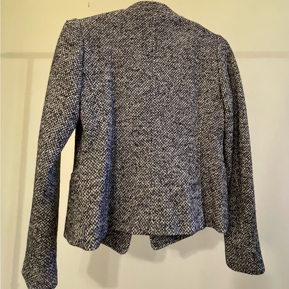 NEW Ann Taylor tweed jacket size 4 cotton wool fully lined cropped length - Picture 3 of 5